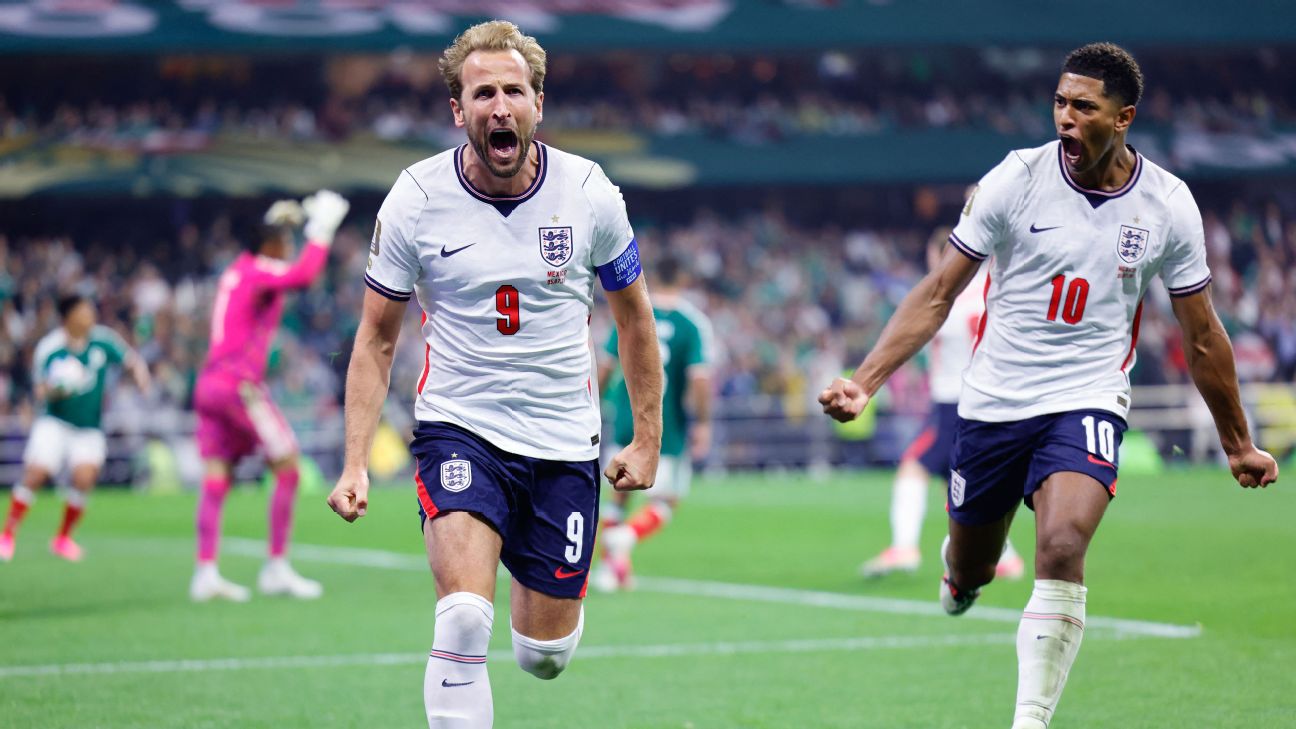 英格兰世界杯3-2力克墨西哥 贝林厄姆双响晋级八强